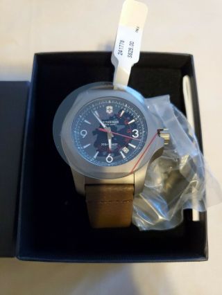 Victorinox I.  N.  O.  X.  Titanium Wristwatch With Black Dial & Rubber Face Cover