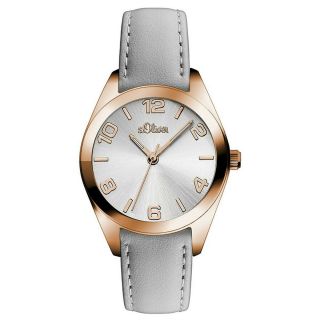 S.  Oliver Damen Uhr Armbanduhr Leder So - 3144 - Lq