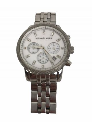 Michael Kors Ritz Silver - Tone Mk5020 Stainless Steel Wrist Watch For Women