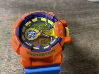 Rare Casio G - Shock Watch GA 400 5398 Hyper Colors Orange Aqua Yellow Green 2