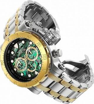 Invicta Men 52mm Coalition Forces Abalone Dial 2 Tone Ss Steel Chrono Watch