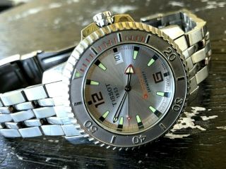 Tissot 100m Prc 100 Divers Stainless Steel 40mm Sapphire Crystal Serviced