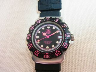 Tag Heuer Black Pink Formula 1 F1 Mid Unisex 37.  5mm Swiss Qz Watch 377.  513 Ex