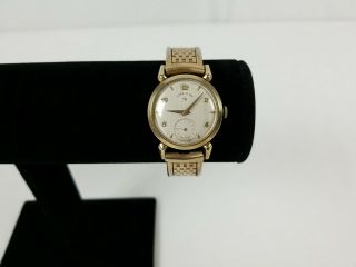 Vintage Lord Elgin Mens 14k Gold Filled Wristwatch Watch