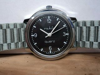 Cold War Era Umf Ruhla East German Aviator Military Kal.  13 - 33 8j Quartz Watch
