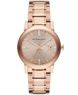 100 Burberry Bu9034 The City Rose Gold - Tone Stainless Steel Women 