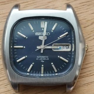 Vintage Seiko 5 Monaco 7019 - 5000 Watch Birth Sept 1977 Blue Dial