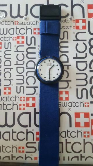 Swatch Blue Ribbon PWBS101 1987 Pop 39mm Textile 2