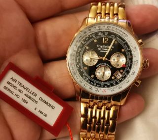 Krug Baumen Mens Air Traveller Diamond Watch 400602ds - Rose Gold E