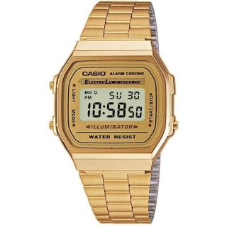 Casio A168wg - 9 Retro Gold Stainless Steel Illuminator Unisex Watch A - 168 A168