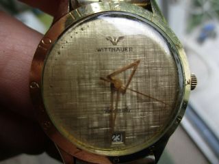 Vintage Mens Wittnauer Automatic Swiss Watch 10k Filled 17 Jewel Vgc