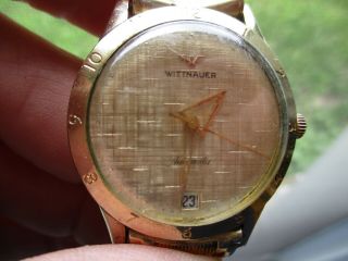 Vintage Mens Wittnauer Automatic Swiss Watch 10K Filled 17 Jewel VGC 3