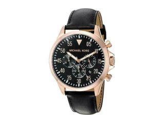 Michael Kors Unisex Mk8535 Gage Copper Tone Black Leather Chronograph Watch
