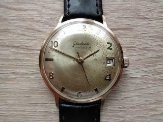 Glashutte 20mic Gold Plating 17j Cal.  69.  1 Gdr Retro Watch Serviced Collectibles