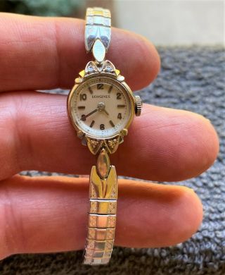 Vintage Longines Ladies 14k Gold Diamond Watch