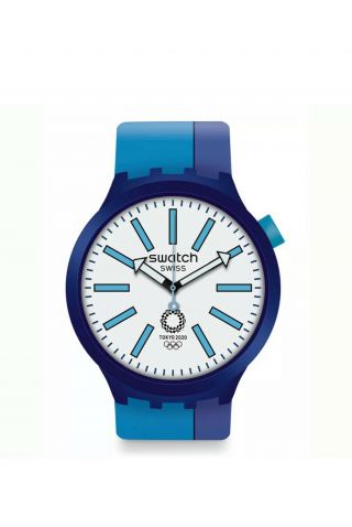 Swatch Tokyo 2020 Olympic Big Bold Bb Blue So27z100 (old Logo)