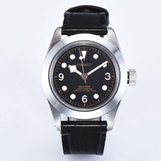 41mm Corgeut Sapphire Glass Black Dial Ss Case Automatic Movement Watch Mens B36