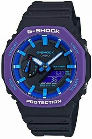 Casio G Shock Ga - 2100ths Throwback 1990s Purple Men 