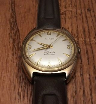 Vintage Baylor Automatic Wristwatch 25 Jewel Men 