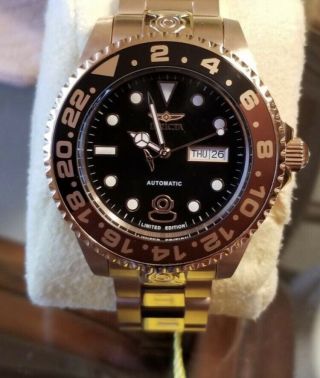 Invicta Limited Edition Mens Rose Gold 47mm Automatic Pro Diver Watch 31032