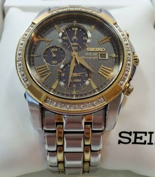 Seiko Le Grand Sport Chronograph Watch Stainless Steel Sapphire V172 - 0av0