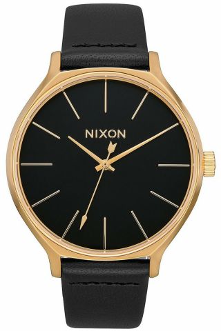 Reloj Mujer Nixon Clique Leather A1250513 De Cuero Negro