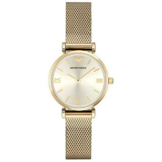 Emporio Armani Ar1957 Ladies Gold Stainless Steel Mesh Bracelet Watch