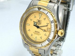 Tag Heuer Watch 2000 974.  013 Battery Quartz 18k Gold Plated Date T1599