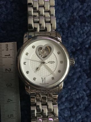 Rotary Lb00104/dia Ladies Stainless Steel Diamond Face Bracelet Rotary Watch