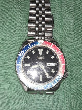 Vintage Seiko 7s26 - 0028 Automatic Scuba Divers 200m Pepsi Dial Mens Watch