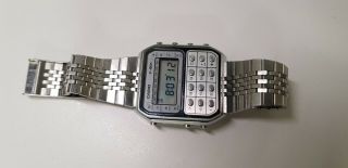 Vintage Casio Calculator Watch C - 801 Made In Japan