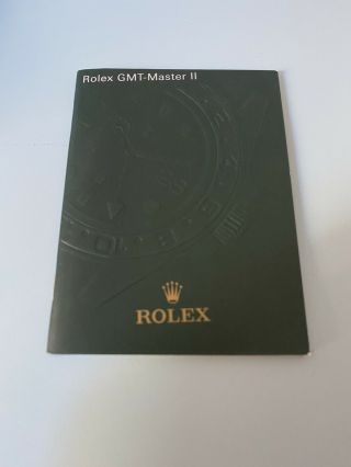 Ultra Rare Rolex Gmt Master Ii Booklet In Italian Year 2007