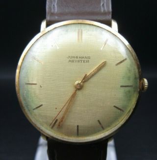 X764⭐⭐ Vintage " Junghans Meister " Handaufzug Armbanduhr Für Herren Defekt ⭐⭐