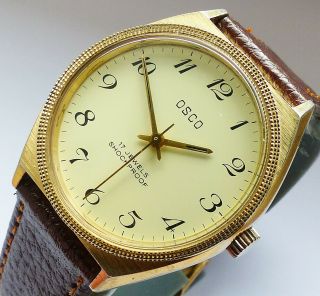Osco Elegance 17jewels Herren Vintage Armbanduhr 70er Jahre