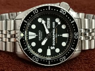 Scuba Pro Mod Vintage Seiko 6309 - 7290 Black Turtle Automatic Men Watch X8034x