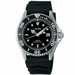 SEIKO ALBA Japan Solar Watch Men ' s Divers Watch AEFD530 offcial EMS 2