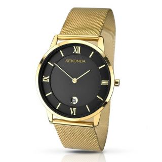 Sekonda Mens Watch Gold Milanese Bracelet 1064
