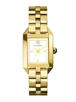 Tory Burch Authentic Dalloway,  Gold Tone Stainless Ladies Watch Tb1100 Nib/wtag