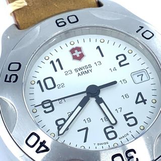 Victorinox Swiss Army Men ' s Watch 24643 Officer ' s LS Ratchet White Dial 2 Bands 3