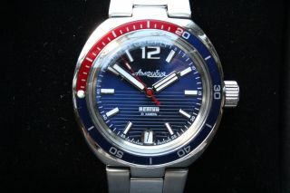 Vostok Amphibian Neptun 960759 Mechanical Automatic Diver Russian wrist watch 3