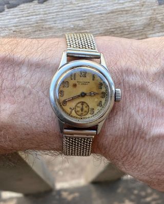 1944 Waltham Ord.  Dept.  U.  S.  A.  Of - 511087 Wwii Era Military Issue 17j Wristwatch