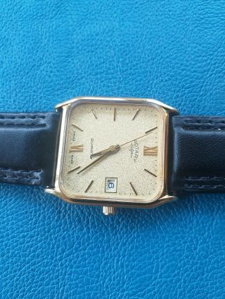 MENS VINTAGE ROTARY SWISS QUARTZ DATE WATCH.  BOX AND PAPERS 3