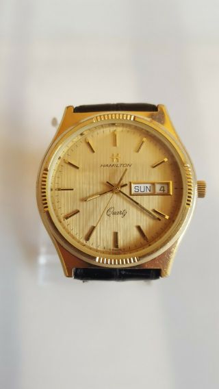 Hamilton Day/date 18k Gold Plated Men 