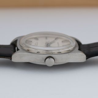 Vintage Bucherer 21 Jewel Chronometer Automatic Watch Runs Fine Steel Case 3