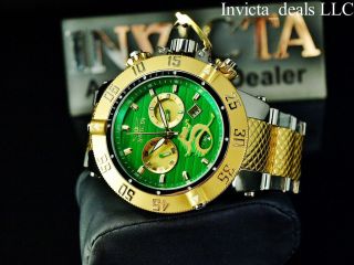 Invicta 50mm Grand Subaqua Noma Iii Swiss Chrono Green Dial High Polished Watch