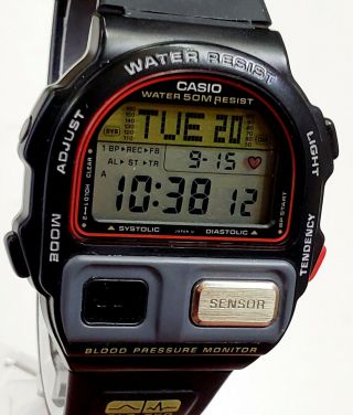 UNIQUE Men ' s Vintage 1985 ' s Watches CASIO BP - 100.  Blood Pressure Monitor 3