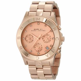 Marc By Marc Jacobs Gold Dial Ss Chronograph Ladies Watch Mbm3102