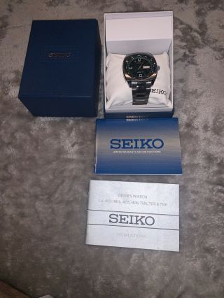 Pre - owned Seiko SNKM97 Recraft Green Dial Stainless Steel Automatic Men ' s Watch 2