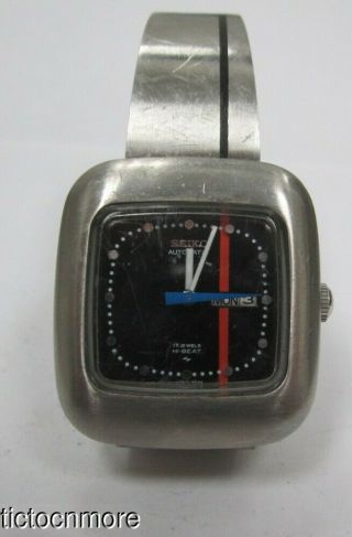 Vintage Seiko Automatic Day Date Monaco Racing Stripe Watch Band