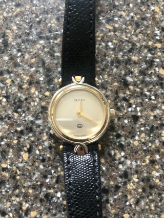 Authentic Gucci 4500l 23mm Gold/silver Ladies Swiss Watch With Band